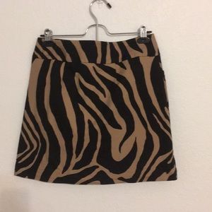 Loft leopard print mini skirt